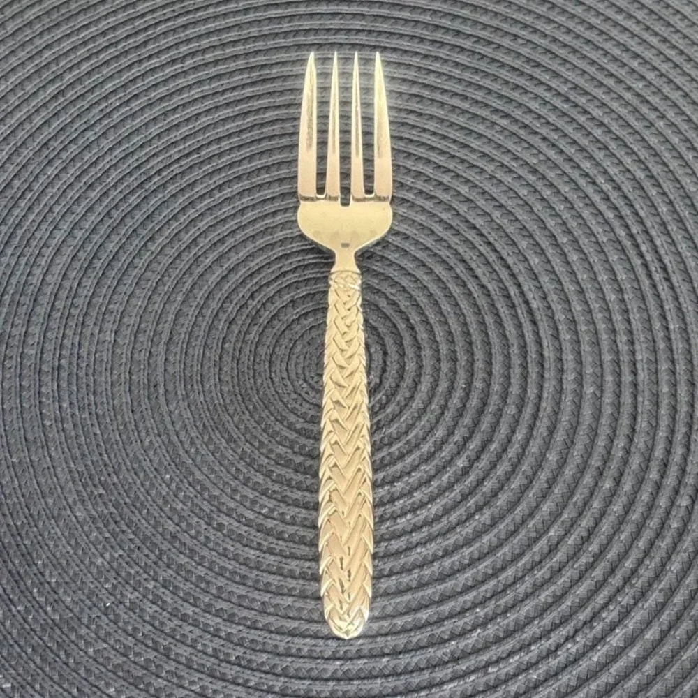 Equestrian Braid (Stainless, 1991) by RALPH LAUREN Flatware |‎ Salad Fork